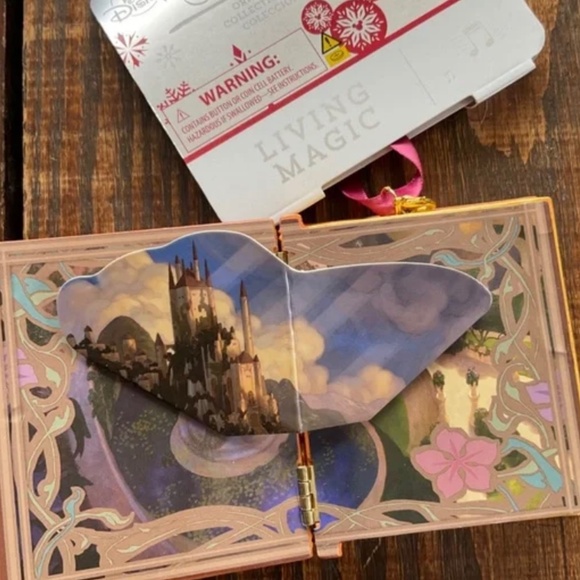 DISNEY SINGING ENCHANTED BOOK ORNAMENT NWT - Picture 2 of 3